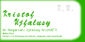 kristof ujfalusy business card